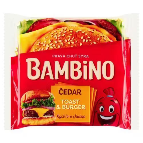 Syr Toast & Burger Čedar 130g Bambino