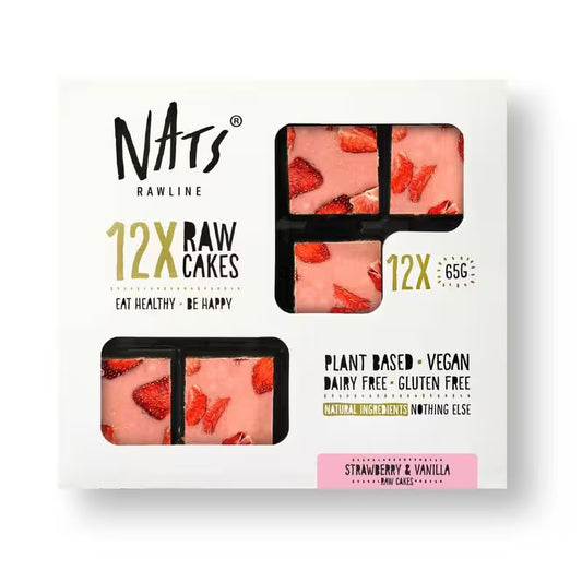 Mrazený Raw Dezert Vanilka & Jahoda 12x65g Nats