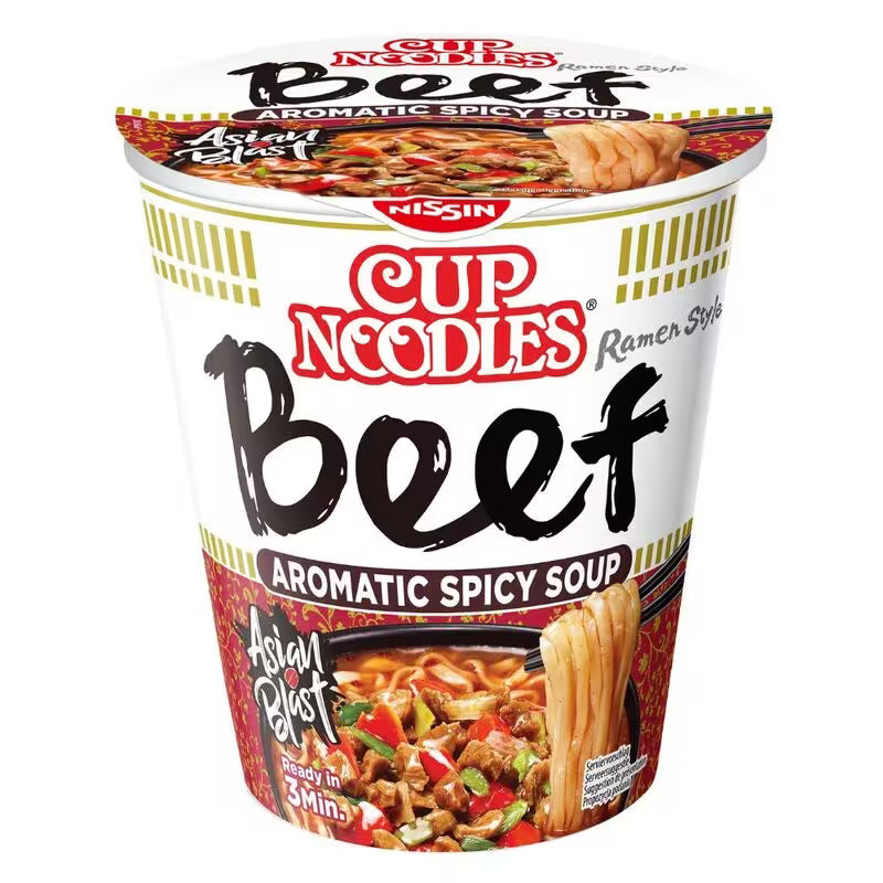 Nissin Instantná polievka Cup Noodles Hovädzia 64g