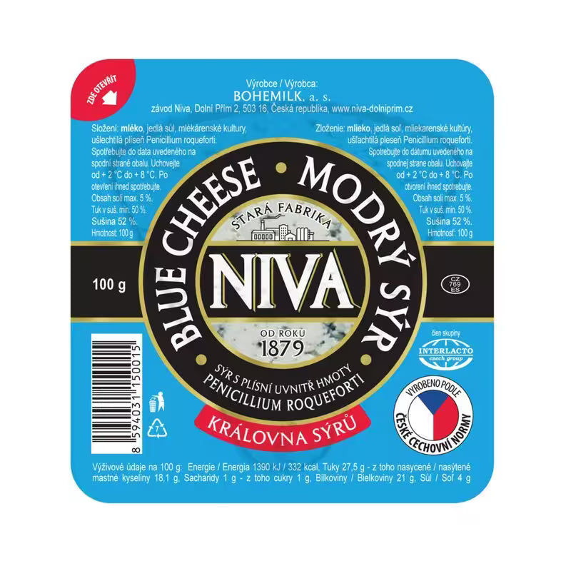 Syr Niva porcia 100g Bohemilk