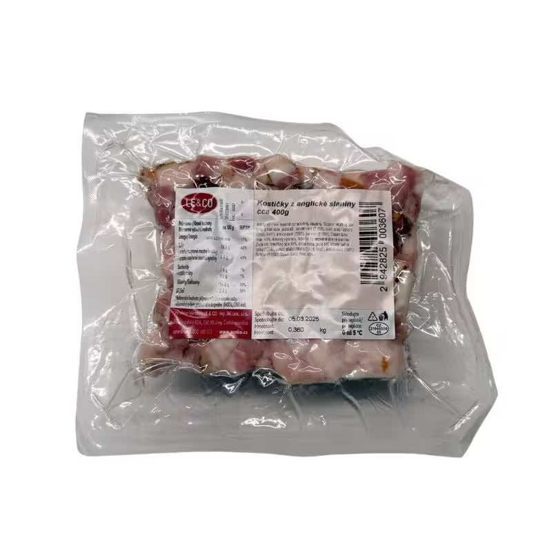 Slanina Anglická kocky cca 400g LE&CO VÝPREDAJ