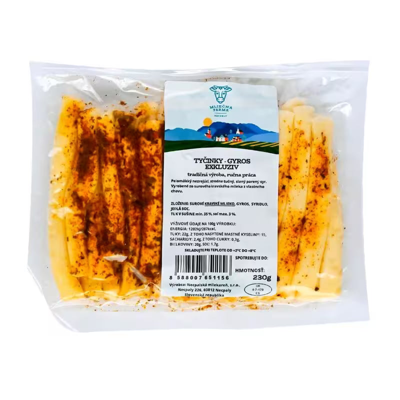 Mliečna farma Tyčinky Gyros Exkluziv 230g