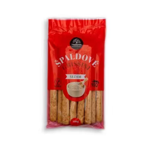 Happylife Bio Grissini špaldové so sezamom 100g