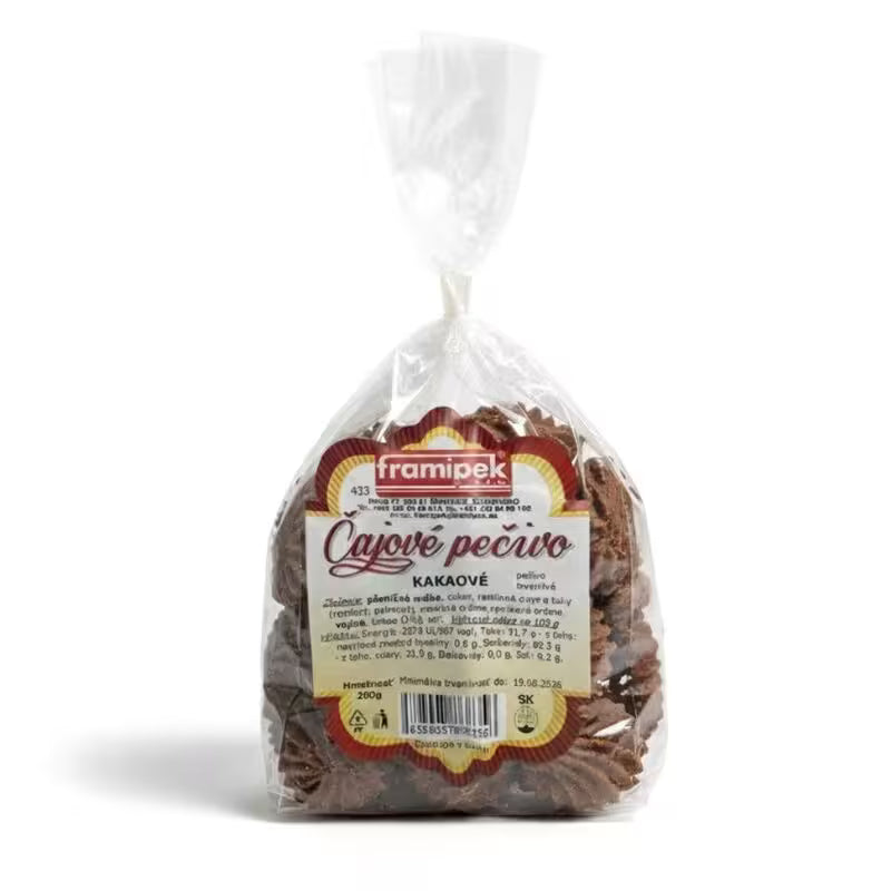 Čajové pečivo kakaové 200g Framipek