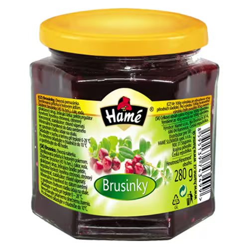 Kompót Brusnice 280g Hamé
