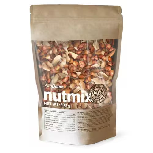 Orechy Mix, Zmes prírodných orechov 500g GymBeam