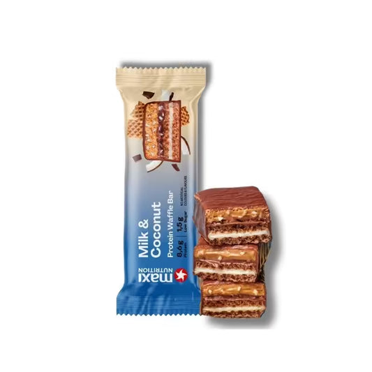 Tyčinka Waffle Protein bar Mlieko a Kokos 40g Maxi Nutrition
