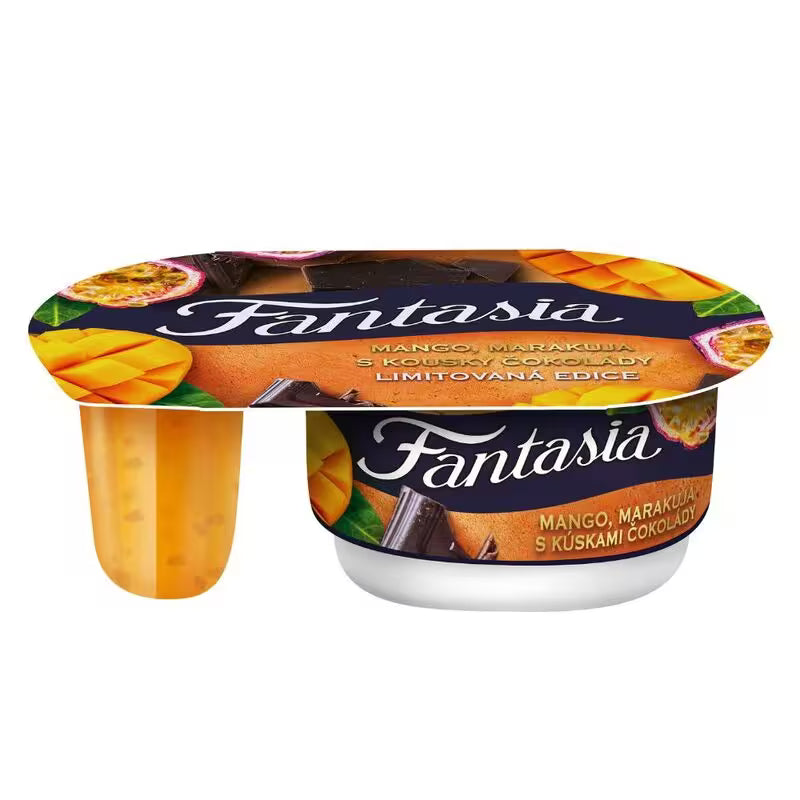 Jogurt Fantasia Mango,marakuja,čokol. 116g Danone