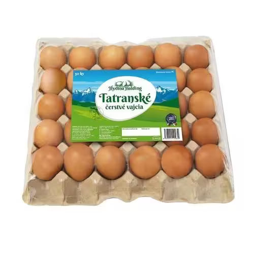 Vajcia klietkový chov L 30ks Tatranské