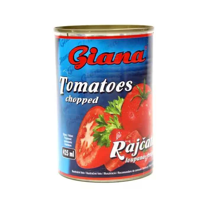 Paradajky lúpané krájané 425ml (400g) Giana