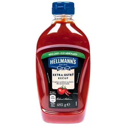 Kečup extra ostrý 485g Hellmann's