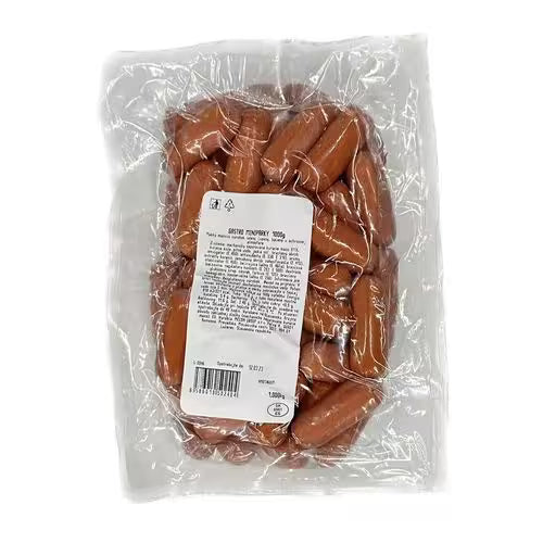 Párky MINI Hydinové 1kg Mecom