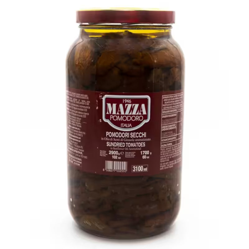 Paradajky sušené v oleji 2900g (3100ml) Mazza