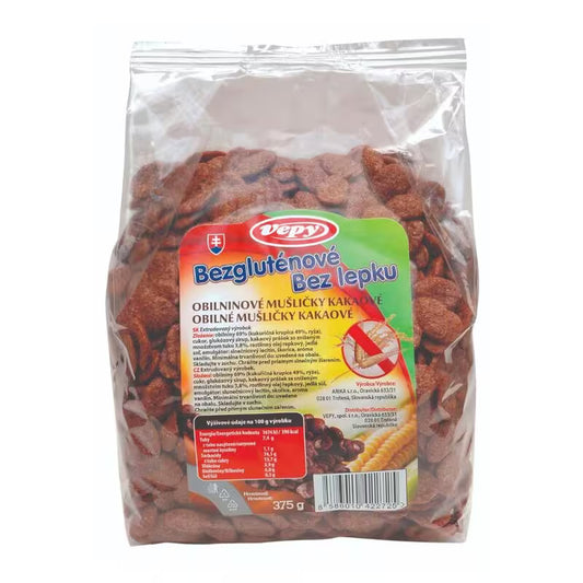 Vepy cereálie mušličky kakaové bezgluténové 375g