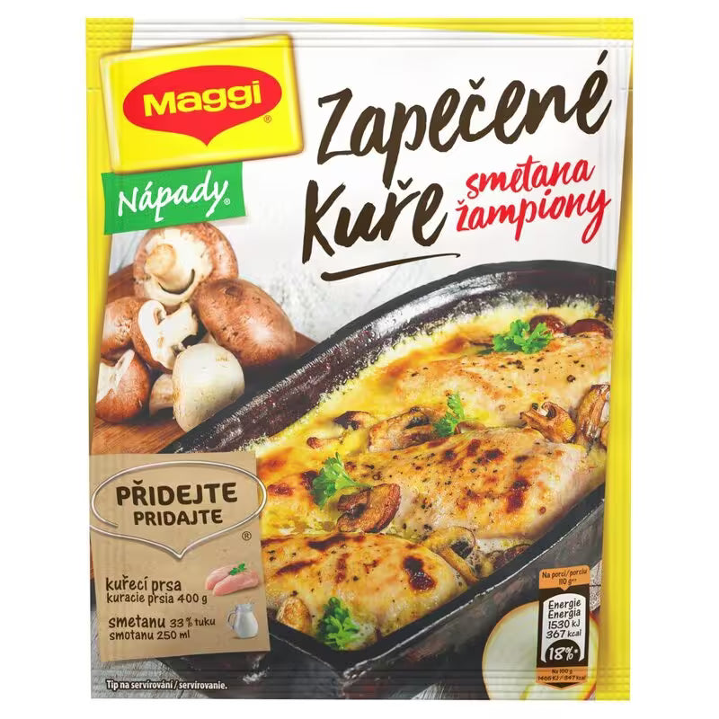 MAGGI Nápady Zapekané kura so šampiňónmi a smotanou 30g