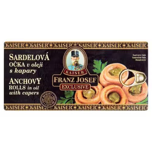 Sardelové očká v oleji s kaparami 45g Franz Josef