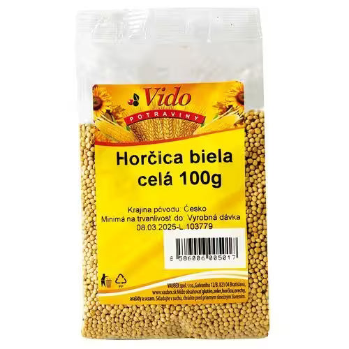 Horčičné semienka biele celé 100g Vido