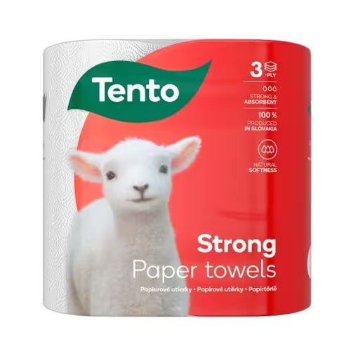 Tento Strong papierové utierky 3 vs. 2 rolky
