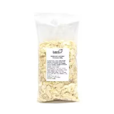 Mandle blanšírované (lúpané) hobľované 500g Lunys