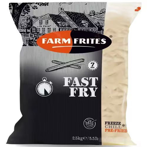 Mrazené Hranolky Fast Fry 7mm 2,5kg Farm Frites
